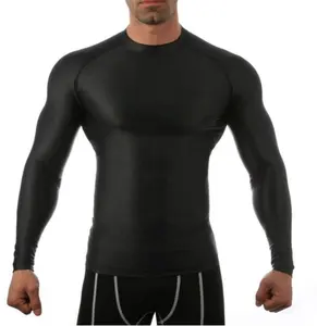 Folga Entrega Rápida Lycra swim Esporte Dos Homens da camisa dos homens Fit Camisa Rash guard Surf Nadar erupção UV Swimwear Camisa