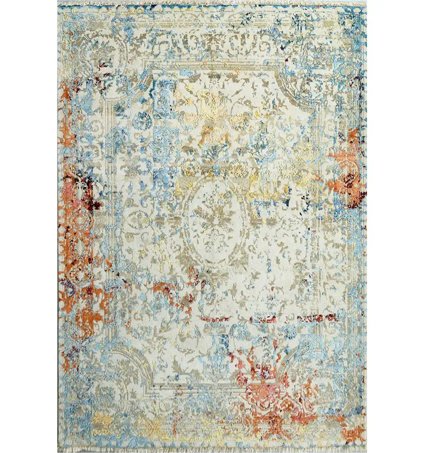 hot promotion contemporary design hand knotted bamboo silk carpet for living room