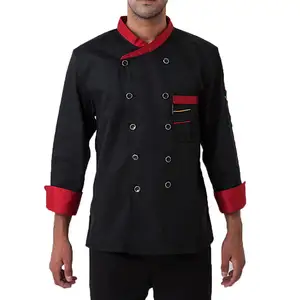 Высококачественная Униформа шеф-повара для французского ресторана с длинными рукавами и костюмом унисекс