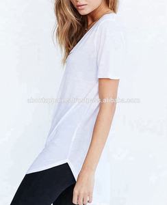 OEM personalizado impreso 100% algodón verano moda mujer palangre camiseta Casual talla grande bordado decoración a granel de longitud corta - Product Image 3