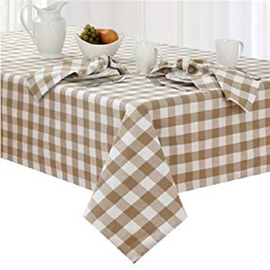 Nappe en coton biologique avec logo personnalisé Couverture de table à manger de luxe en broderie jacquard Nappe en coton jetable certifiée GOTS - Product Image 1