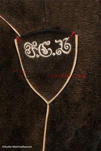 Shorts en cuir suédé marron unisexe, style traditionnel autrichien Trachten Dirndl Lederhosen, brodés, coupe-vent et anti-plis - Product Image 4