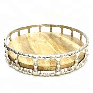 Tendencia reciente Desayuno Comida Forma de hoja Venta al por mayor Color personalizado Decorativo Té Café Servir Bandeja de aluminio para el hogar y hoteles - Product Image 3