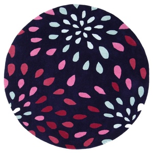 Tapis rond moderne en laine touffeté à la main et fabriqué à la machine avec hauteur de poils en peluche pour la maison salon usine vente en gros - Product Image 5