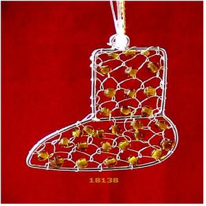 Adorno colgante de Navidad con cuentas en alambre - Product Image 2