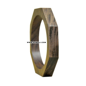 Bracelet en bois sculpté à la main, bracelet en bois courbé, bijoux - Product Image 5