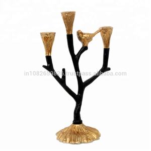 เชิงเทียนหรือเชิงเทียนแขนเหล็กเหล็กสีดำสำหรับผู้หญิงทำด้วยมือของตกแต่งบ้านแบบนอร์ดิก - Product Image 2