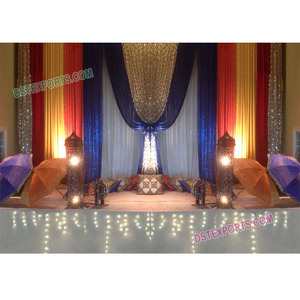 Boda Indonesia Mehndi evento decoraciones musulmán Mehndi Sangeet etapa 2018 estilo Bollywood recepción etapas conjunto - Product Image 1