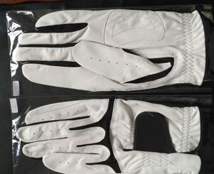Guantes de Golf de Cuero Cabretta, Completamente de Cuero, Transpirables, Impermeables, con Protección UV, Blancos, Indonesia GF022 - Product Image 2