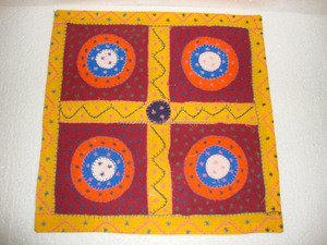 Fait à la main indien coton Patchwork éléphant Cutwork Applique Animal Figure canapé bohème Boho coussin taie d'oreiller - Product Image 3