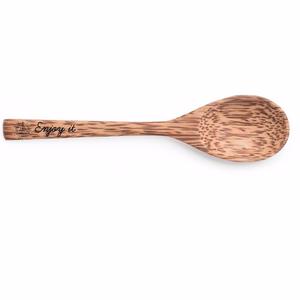 Cuchara y tenedor de ébano marrón 100% Natural, cuchara de madera de Buda - Product Image 2