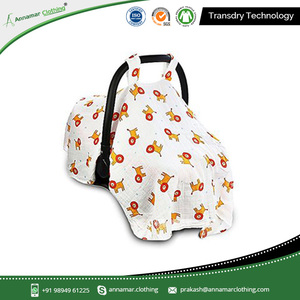 Private Label Muslin Baby Car Seat Cover Made in India - Product Image 3