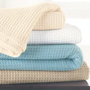 Cobertor de tecelagem 100% algodão super macio