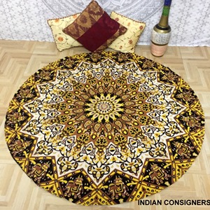 Mandala Roundies imprimé grand coton Hippie serviette de plage ethnique pour la maison tapis de Yoga literie tapis de pique-nique par les expéditeurs indiens - Product Image 5