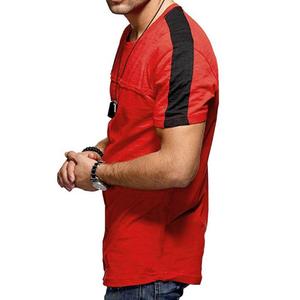 เสื้อยืดแขนสั้นผ้าคอตตอนถักแบบลำลองสำหรับผู้ชายแบรนด์แฟชันใหม่สำหรับฤดูร้อน - Product Image 4