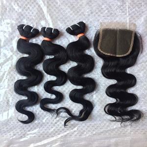 Cabello ondulado de cuerpo indio virgen 100% cabello humano crudo sin procesar sin enredos hermoso Color Natural Remy grado 16 "máquina de longitud - Product Image 3