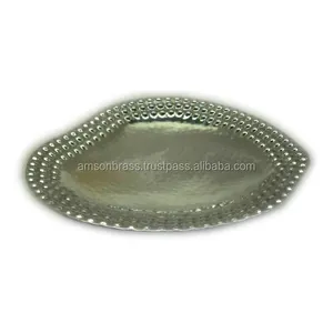 Platos de Metal de diseño clásico, plato de aluminio con borde de Metal punteado en forma de manzana, plato de mesa de cocina para el hogar - Product Image 1