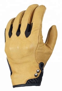 Guantes de Motociclismo de Cuero Transpirable Negro de Alta Calidad Personalizados OEM con Protección para Motocross - Product Image 4