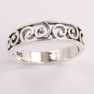 Anillo de Boda de Plata de Ley 925 con Baño de Rodio, Sin Piedras, para Todos los Tamaños - Nueva Joyería India Moderna y Elegante - Product Image 2