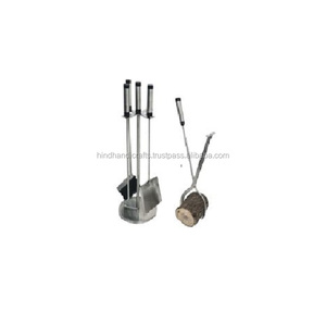 High Quality Iron Made <b>Fireplace</b> Tools Set of 4 Pieces Bulk Manufacturer and Supplier From India - Product Image 4