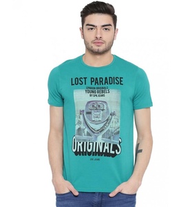 Camiseta de Manga Corta para Hombre, 100% Algodón, Tejido de Punto de Alta Calidad, Cuello Redondo Estampado, Informal, Personalizada, OEM, Ecológica, de Secado Rápido - Product Image 2