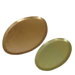 Juego de bandeja de servicio brillante de diseño triangular antiguo, tamaño personalizado para servir comida en casa, metal duradero (cobre y hierro) - Product Image 6