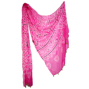 Venta al por mayor de rajasthani de algodón dupatta robaron/jaipuri lehriya dupatta - Product Image 1