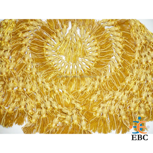 OEM Borlas Bolitas Tassels Gold Wholesale Long Bead Gold Tassel with Long Cord Custom Bishop Tassel Pectoral Cord Bullion Silk - Product Image 6