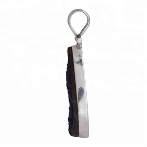 Hermosa forma de pera Druzy Gemstone 925 Colgante de plata esterlina Joyería con colgante de moda plateado para regalo de boda. - Product Image 3