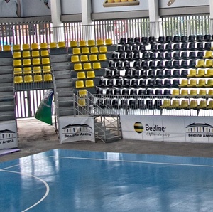 Gradins portables PAKAR GRANDSTAND pour extérieur et intérieur, en acier, démontables, à usage temporaire, avec sièges en plastique - Product Image 1
