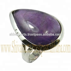 Alta calidad 925 plata esterlina amatista piedra preciosa eternidad Vermeil compromiso anillo de bodas joyería fina regalo para sus fiestas - Product Image 2