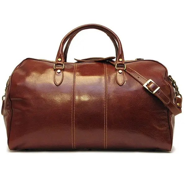 Latest Fashionable Leather Travel Duffle Bags / Weekend Travel Large Capacity Bags