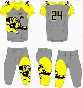 Uniformes de fútbol americano juvenil personalizados cómodos y transpirables que incluyen Tallas grandes - Product Image 5