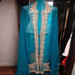 beautiful Moroccan stone beaded bridal wedding takchita Kaftan