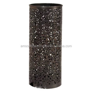 Decorative Tall Metal Perforated Hurricane <b>Candle</b> <b>Holder</b> for Home Decoration - Product Image 1