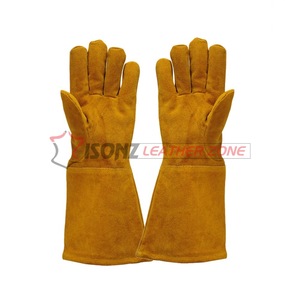 <b>Oven</b>/<b>Grill</b> Tig Gloves XL Size Anti-Cut Anti-Slip Anti-Impact Heat Resistant Genuine Leather for Animal Handling Welding - Product Image 2