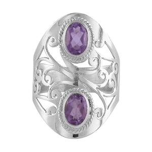 Anillo de piedras preciosas de amatista, joyería de plata 925, venta al por mayor - Product Image 4