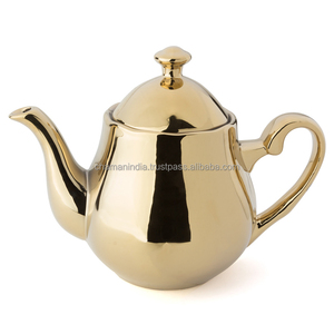 Tetera de latón chapado en oro - Product Image 1
