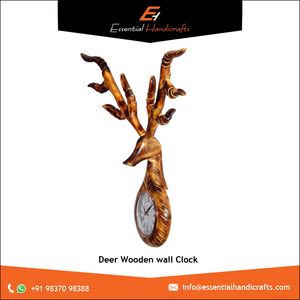 <b>Antique</b> Design Deer Wooden Wall <b>Clock</b> Deer Head Decor <b>Clock</b> for Home Decorative Office Living Room House Accessories - Product Image 5