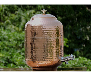 Distributeur d'eau en cuivre martelé de haute qualité, vintage, durable, sain, 100% cuivre, distributeur d'eau tendance - Product Image 2