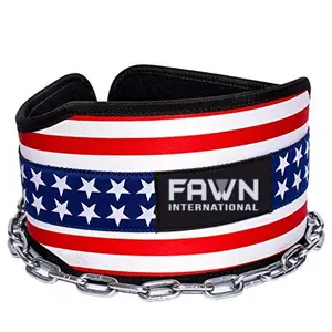 FAWN American Flag Dip Pro Dipping Belt For Gym Weight Lifting,Gym,Fitness