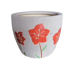 Juego de 3 Macetas de Cerámica Esmaltada para Hogar, Jardín, Interior y Exterior, con Orificios de Drenaje - Product Image 5