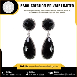 Boucle d'oreille originale en argent sterling 925 avec diamant pour cadeaux de mariage ou fêtes - Product Image 6