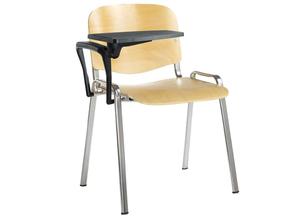 Wooden conference chair with writing tablet - Product Image 2