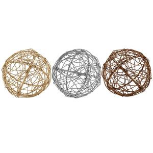 Alambre de hierro decoración oro plata y cobre bola para el hogar artículo decorativo - Product Image 1