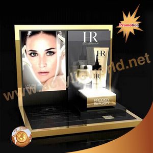 Présentoir de maquillage cosmétique, présentoir de comptoir en acrylique noir, OEM et personnalisé - Product Image 1