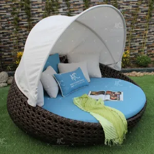 Şık tasarım PE Rattan şezlong veya Daybed açık/bahçe/veranda/plaj/tatil/havuz stil 3