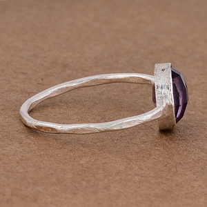 Ensemble de lunette améthyste violette pierres précieuses bague en argent Sterling Solid925 bijoux en gros faits à la main grossiste Fabrication Casa De Plata - Product Image 3