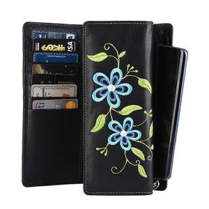 กระเป๋าคลัทช์หนังสีดำสำหรับผู้หญิงขายดีอันดับต้นๆ ป้องกัน RFID จัดเก็บเงินสดและบัตรได้อย่างปลอดภัย เหมาะสำหรับการเดินทาง มีจำหน่ายแล้ว - Product Image 4