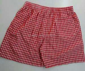 Boxer en coton pour hommes, short tissé, court à carreaux, OEM, vente en gros, tirupur en ligne - Product Image 1
